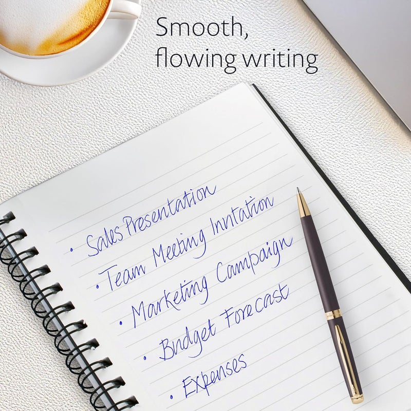 Waterman Hémisphère Ballpoint Pen - The Understated Edit - Lava Black - Medium Tip with Blue Ink - Gift Box - Image 4